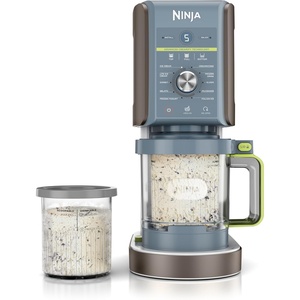 image:imageNinja CREAMi Deluxe Ice Cream Maker  11in1 Create Frozen Desserts Sorbet Milkshakes Yogurt amp More  Includes 2 Dishwasher Safe XL 24 Oz Tubs with storage lids  Blue  NC501NDCREAMi Deluxe 11in1 w 2 Pints Denim