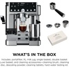 image:imageNinja Luxe Caf Pro designed by David Beckham Espresso Machine Drip Coffee Cold Brew Hot Water Integrated Tamper Builtin Grinder HandsFree Frother for Lattes amp More BlackGold ES771BKStainless Steel
