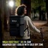 image:imageNinja Backpack Cooler  FrostVault Go 24 Can Soft Cooler  Leakproof Zipper with Built in Can Opener 2 Ice Packs amp Dry Storage Drawer  for Hiking Camping amp More  Daffodil Daze  FF124YLDark Grey