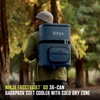 image:imageNinja Backpack Cooler  FrostVault Go 24 Can Soft Cooler  Leakproof Zipper with Built in Can Opener 2 Ice Packs amp Dry Storage Drawer  for Hiking Camping amp More  Daffodil Daze  FF124YLLuminous Blue