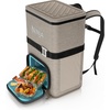 image:imageNinja Backpack Cooler  FrostVault Go 24 Can Soft Cooler  Leakproof Zipper with Built in Can Opener 2 Ice Packs amp Dry Storage Drawer  for Hiking Camping amp More  Daffodil Daze  FF124YLBeige