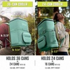 image:imageNinja Backpack Cooler  FrostVault Go 24 Can Soft Cooler  Leakproof Zipper with Built in Can Opener 2 Ice Packs amp Dry Storage Drawer  for Hiking Camping amp More  Daffodil Daze  FF124YLCactus Green