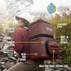 image:imageNinja Backpack Cooler  FrostVault Go 24 Can Soft Cooler  Leakproof Zipper with Built in Can Opener 2 Ice Packs amp Dry Storage Drawer  for Hiking Camping amp More  Daffodil Daze  FF124YLCanyon Red