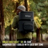 image:imageNinja Backpack Cooler  FrostVault Go 24 Can Soft Cooler  Leakproof Zipper with Built in Can Opener 2 Ice Packs amp Dry Storage Drawer  for Hiking Camping amp More  Daffodil Daze  FF124YLDark Grey