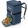 image:imageNinja Backpack Cooler  FrostVault Go 24 Can Soft Cooler  Leakproof Zipper with Built in Can Opener 2 Ice Packs amp Dry Storage Drawer  for Hiking Camping amp More  Daffodil Daze  FF124YLBlue