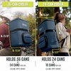 image:imageNinja Backpack Cooler  FrostVault Go 24 Can Soft Cooler  Leakproof Zipper with Built in Can Opener 2 Ice Packs amp Dry Storage Drawer  for Hiking Camping amp More  Daffodil Daze  FF124YLHalocline Green