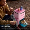 image:imageNinja Backpack Cooler  FrostVault Go 24 Can Soft Cooler  Leakproof Zipper with Built in Can Opener 2 Ice Packs amp Dry Storage Drawer  for Hiking Camping amp More  Daffodil Daze  FF124YLPink
