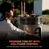 image:imageNinja Fireside360 Outdoor Heater amp Fire Pit  3 Modes Flame amp Heat  Portable for Patio Deck Camping Easy Control Smokeless Flame  Push to Start Ignition  Brown  OF101BR1Stainless Steel