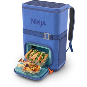 image:imageNinja Backpack Cooler  FrostVault Go 24 Can Soft Cooler  Leakproof Zipper with Built in Can Opener 2 Ice Packs amp Dry Storage Drawer  for Hiking Camping amp More  Daffodil Daze  FF124YLLuminous Blue