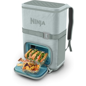 image:imageNinja Backpack Cooler  FrostVault Go 24 Can Soft Cooler  Leakproof Zipper with Built in Can Opener 2 Ice Packs amp Dry Storage Drawer  for Hiking Camping amp More  Daffodil Daze  FF124YLSoft Sage