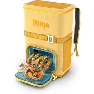 image:imageNinja Backpack Cooler  FrostVault Go 24 Can Soft Cooler  Leakproof Zipper with Built in Can Opener 2 Ice Packs amp Dry Storage Drawer  for Hiking Camping amp More  Daffodil Daze  FF124YLDaffodil Daze