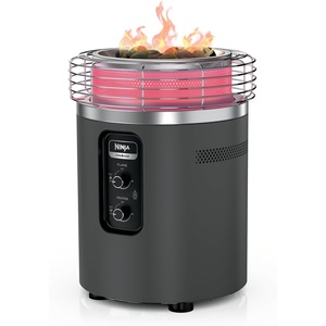 image:imageNinja Fireside360 Outdoor Heater amp Fire Pit  3 Modes Flame amp Heat  Portable for Patio Deck Camping Easy Control Smokeless Flame  Push to Start Ignition  Brown  OF101BR1Charcoal