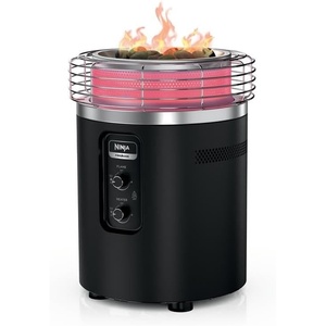 image:imageNinja Fireside360 Outdoor Heater amp Fire Pit  3 Modes Flame amp Heat  Portable for Patio Deck Camping Easy Control Smokeless Flame  Push to Start Ignition  Brown  OF101BR1Black