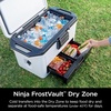 image:imageNinja FrostVault 50qt Hard Cooler with Dry Zone  Integrated FridgeTemp Dry Storage Drawer  Premium HeavyDuty Insulated Cooler  Keeps Ice Cold for Days  Luminous Blue  FB151CYCloud White