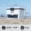 image:imageNinja FrostVault 50qt Hard Cooler with Dry Zone  Integrated FridgeTemp Dry Storage Drawer  Premium HeavyDuty Insulated Cooler  Keeps Ice Cold for Days  Luminous Blue  FB151CYCloud White