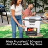 image:imageNinja FrostVault 50qt Hard Cooler with Dry Zone  Integrated FridgeTemp Dry Storage Drawer  Premium HeavyDuty Insulated Cooler  Keeps Ice Cold for Days  Luminous Blue  FB151CYCloud White