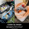 image:imageNinja FrostVault 50qt Hard Cooler with Dry Zone  Integrated FridgeTemp Dry Storage Drawer  Premium HeavyDuty Insulated Cooler  Keeps Ice Cold for Days  Luminous Blue  FB151CYTrue Red