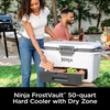 image:imageNinja FrostVault 50qt Hard Cooler with Dry Zone  Integrated FridgeTemp Dry Storage Drawer  Premium HeavyDuty Insulated Cooler  Keeps Ice Cold for Days  Luminous Blue  FB151CYCloud White