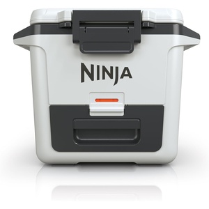 image:imageNinja FrostVault 50qt Hard Cooler with Dry Zone  Integrated FridgeTemp Dry Storage Drawer  Premium HeavyDuty Insulated Cooler  Keeps Ice Cold for Days  Luminous Blue  FB151CYCloud White