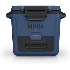image:imageNinja FrostVault 50qt Hard Cooler with Dry Zone  Integrated FridgeTemp Dry Storage Drawer  Premium HeavyDuty Insulated Cooler  Keeps Ice Cold for Days  Luminous Blue  FB151CYLakeshore Blue