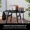 image:imageNinja Woodfire Additional Side Table for Adjustable Stand Outdoor Oven amp BBQ Grill Stand Side Table Outdoor Food Prep Accessory XSKUSSTBLEU Black