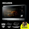 image:imageNinja Crispi Microwave amp Air Fryer with FusionCrisp Silver MW101  Replaces a countertop microwave and air fryer with 14 functions Fast 1000W microwave and powerful 1700W Ninja air fryerSilver
