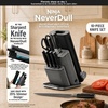 image:imageNinja NeverDull 10Pc German Steel Knife Set Stone Gold NK32010SD1Black