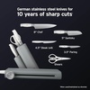 image:imageNinja NeverDull 10Pc German Steel Knife Set Stone Gold NK32010SD1Light Grey