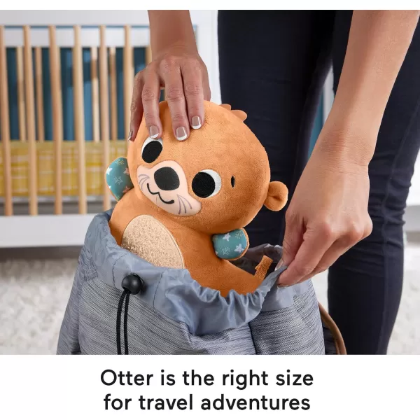 FISHERPRICE BABY Plush Sensory Toy 2in1 Rockin Tummy Time Otter with Soft Book for Newborn Tummy Time