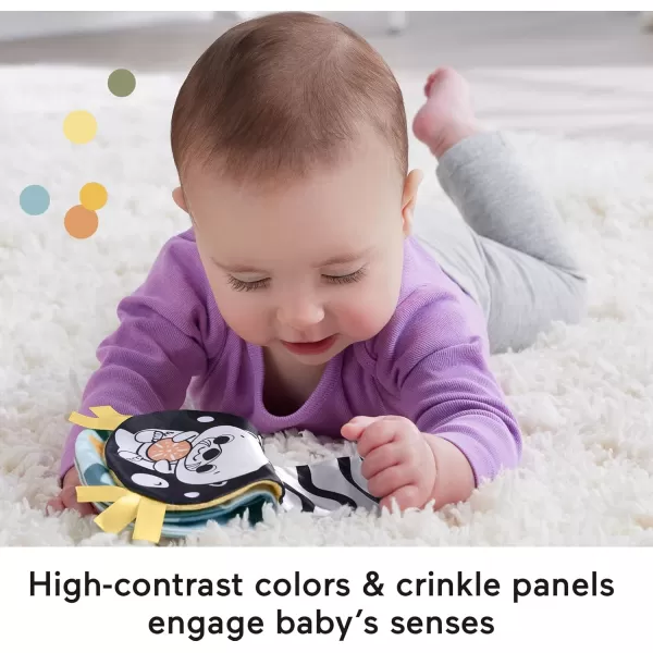 FISHERPRICE BABY Plush Sensory Toy 2in1 Rockin Tummy Time Otter with Soft Book for Newborn Tummy Time
