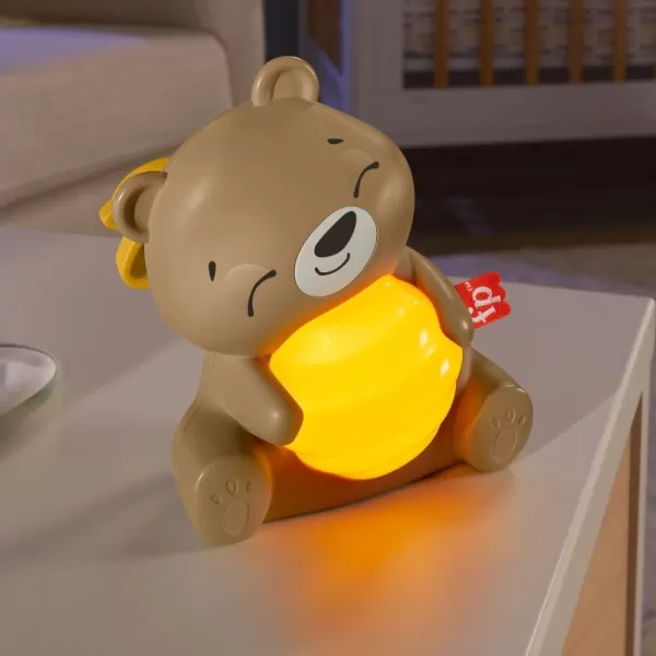 Fisher Price Baby Toy Beary Soothing Portable Sound Machine with Music Night Light ampamp Customizable Timer for Newborns 0 Months