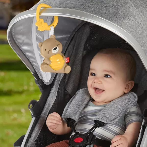 Fisher Price Baby Toy Beary Soothing Portable Sound Machine with Music Night Light ampamp Customizable Timer for Newborns 0 Months