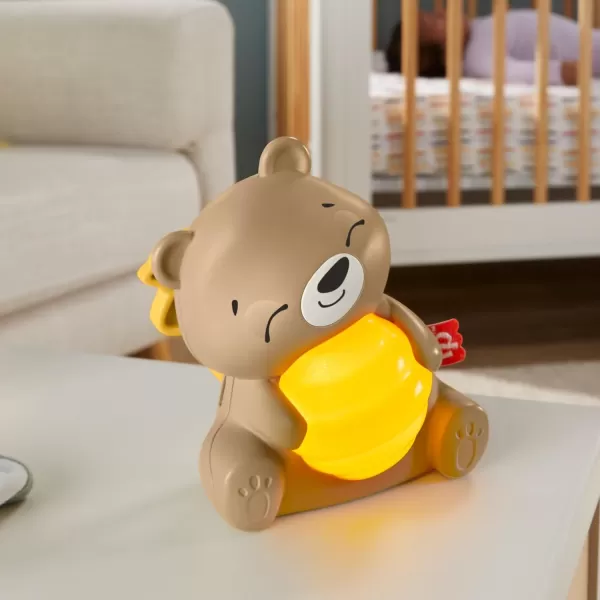 Fisher Price Baby Toy Beary Soothing Portable Sound Machine with Music Night Light ampamp Customizable Timer for Newborns 0 Months