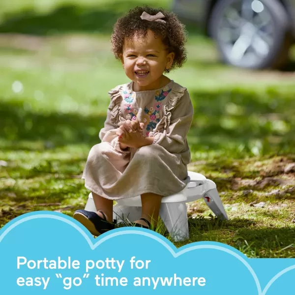 FisherPrice Baby 2in1 Travel Potty  Portable Infant to Toddler Potty Training Toilet and Removable Potty Ring for Travel