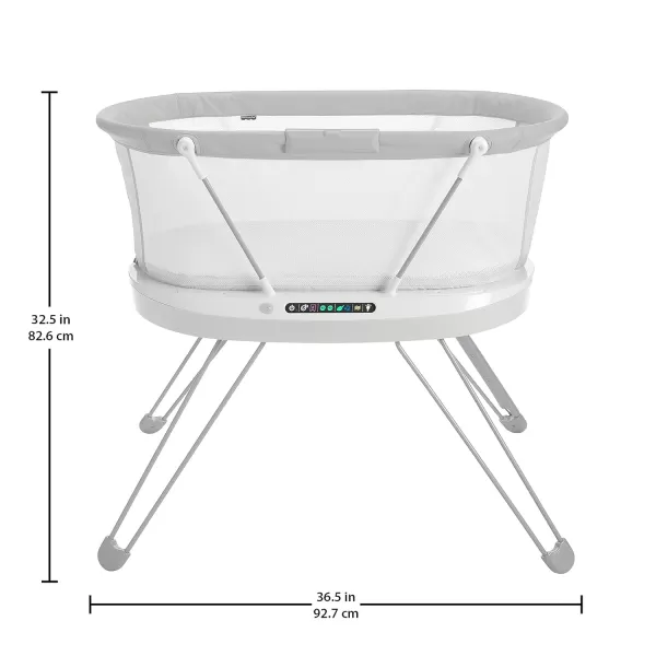 FisherPrice Baby Bedside Sleeper Luminate Bassinet with Sound Detection plus Customizable Lights Music and Sounds for Newborns 0 Months
