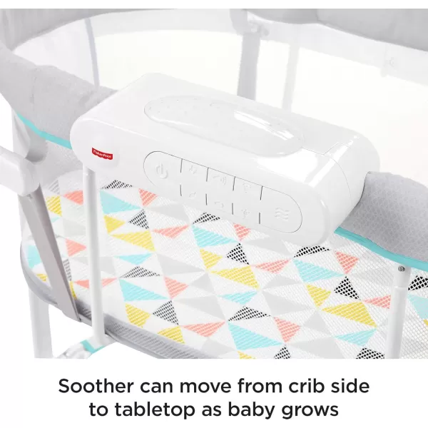FisherPrice Baby Bedside Sleeper Soothing Motions Bassinet with Lights Music Vibrations ampamp Toy Mobile for Newborns 0 Months WindmillWindmill