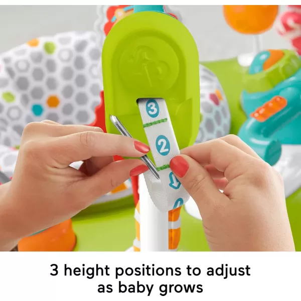 FisherPrice Baby Bouncer Pink Petals Jumperoo Musical Activity Center with Lights Sounds ampamp Developmental ToysFitness Fun Jumperoo