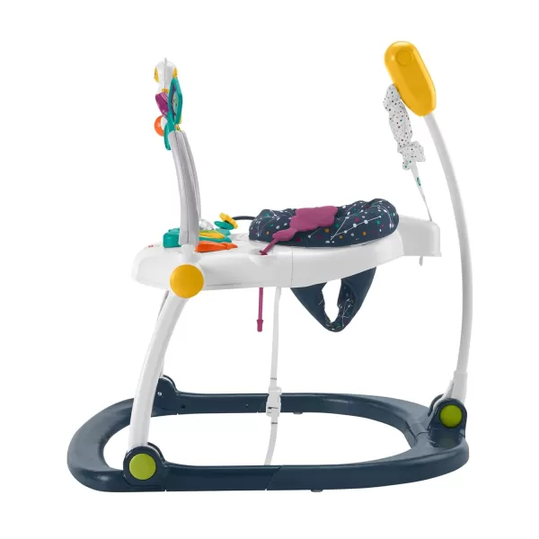 FisherPrice Baby Bouncer SpaceSaver Jumperoo Activity Center with Lights Sounds and Folding Frame Sweet SnugapuppyAstro Kitty