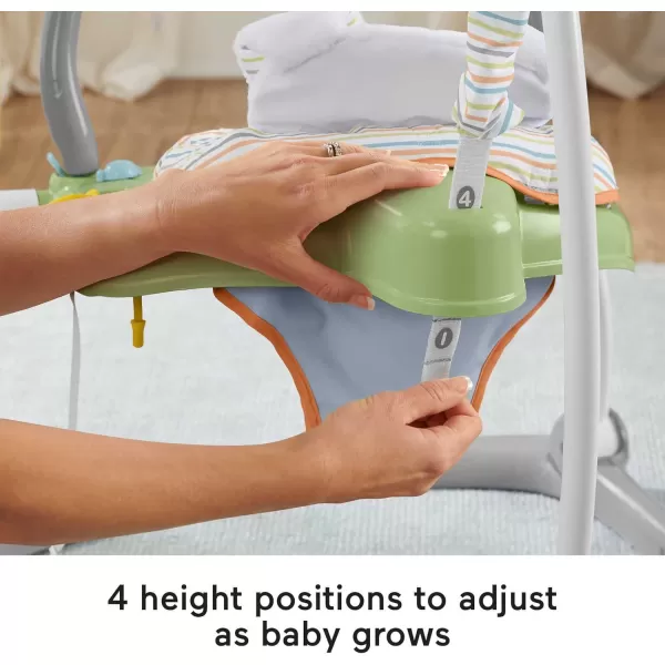 FisherPrice Baby Bouncer SpaceSaver Jumperoo Activity Center with Lights Sounds and Folding Frame Sweet SnugapuppySnugapuppy