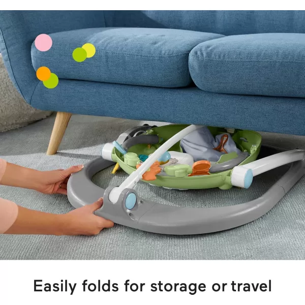FisherPrice Baby Bouncer SpaceSaver Jumperoo Activity Center with Lights Sounds and Folding Frame Sweet SnugapuppySnugapuppy