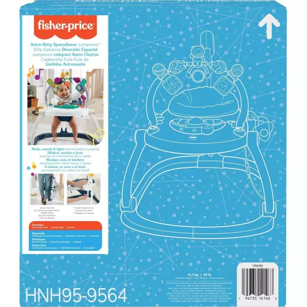 FisherPrice Baby Bouncer SpaceSaver Jumperoo Musical Activity Center with Lights Sounds ampamp Developmental Toys Puppy PerfectionSpace