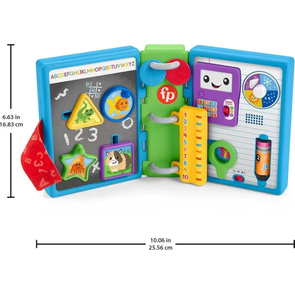 FisherPrice Baby Learning Toy Laugh ampamp Learn 123 Schoolbook with Music Lights ampamp Activities for Developmental Play Infants Ages 6 Months