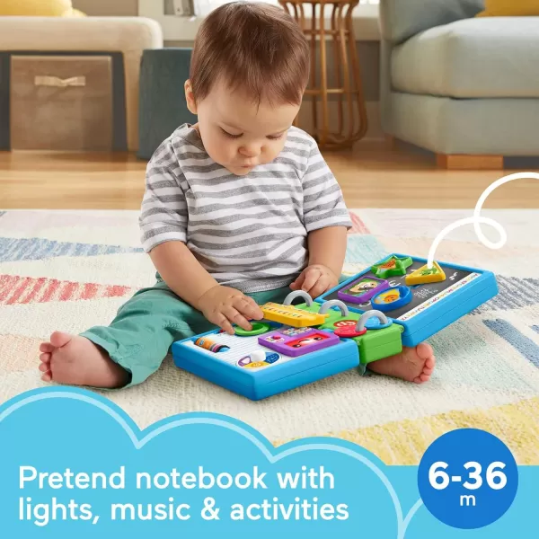 FisherPrice Baby Learning Toy Laugh ampamp Learn 123 Schoolbook with Music Lights ampamp Activities for Developmental Play Infants Ages 6 Months