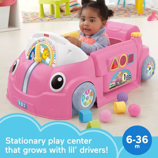 FisherPrice Baby Learning Toy Laugh ampamp Learn Crawl Around Car Activity Center with Smart Stages for Infants Ages 6 Months Blue Amazon ExclusivePink