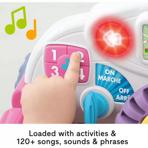 FisherPrice Baby Learning Toy Laugh ampamp Learn Crawl Around Car Activity Center with Smart Stages for Infants Ages 6 Months Blue Amazon ExclusivePink