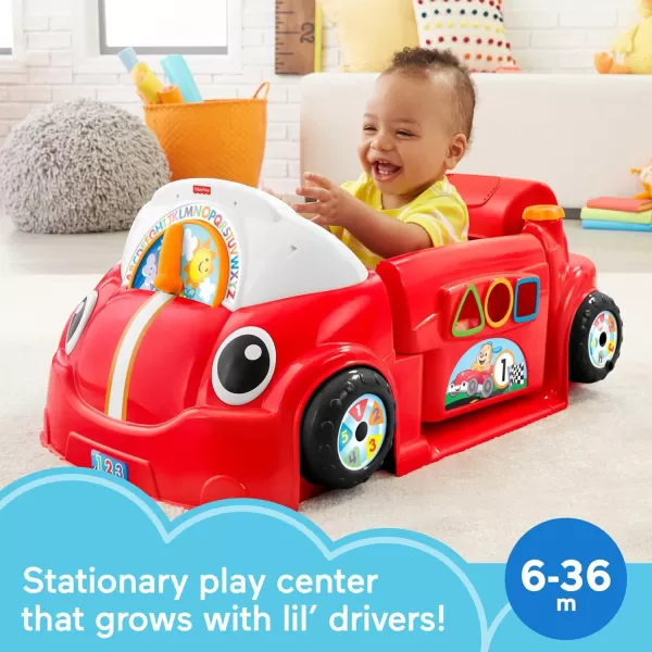 FisherPrice Baby Learning Toy Laugh ampamp Learn Crawl Around Car Activity Center with Smart Stages for Infants Ages 6 Months Blue Amazon ExclusiveRed
