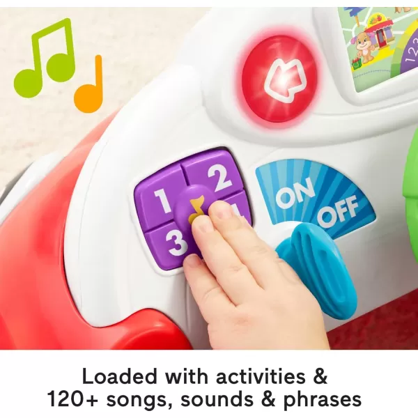 FisherPrice Baby Learning Toy Laugh ampamp Learn Crawl Around Car Activity Center with Smart Stages for Infants Ages 6 Months Blue Amazon ExclusiveRed