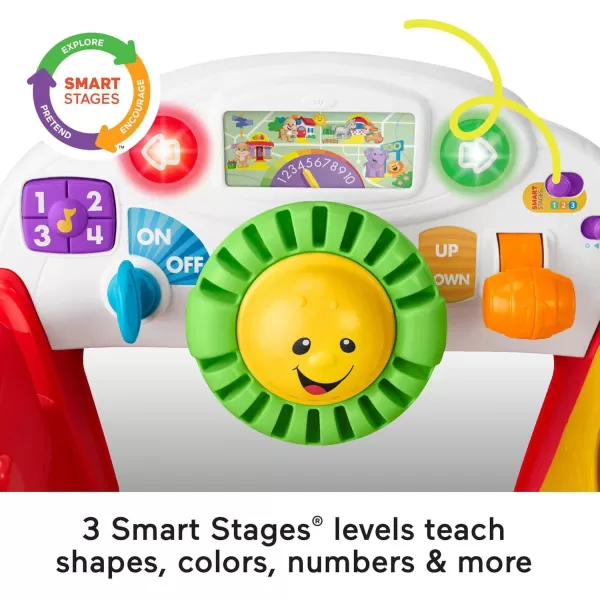 FisherPrice Baby Learning Toy Laugh ampamp Learn Crawl Around Car Activity Center with Smart Stages for Infants Ages 6 Months Blue Amazon ExclusiveRed