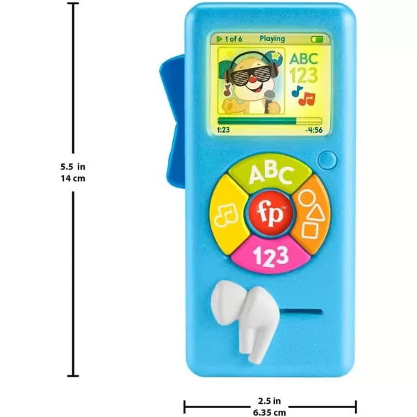 FisherPrice Baby Learning Toy Laugh ampamp Learn Puppys Music Player with Lights ampamp Fine Motor Activities for Infants Ages 6 Months Blue