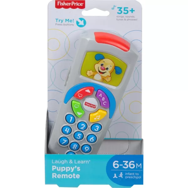 FisherPrice Baby Learning Toy Laugh ampamp Learn Puppys Remote Pretend TV Control with Music ampamp Lights for Developmental Play Infants Ages 6 MonthsPuppys Remote  Classic Version